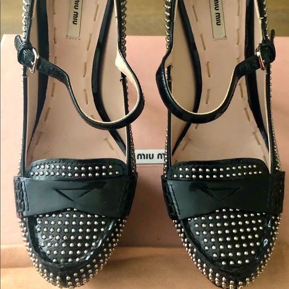 AUTHENTIC MIU MIU PATENT LEATHER HEELS $950 36 - Picture 5 of 16